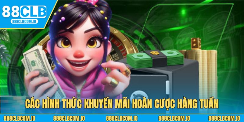 Các hình thức khuyến mãi hoàn cược hàng tuần